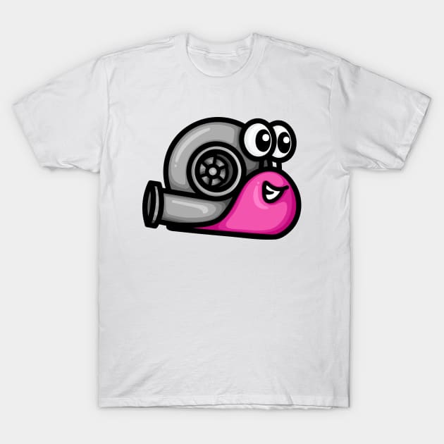 Turbo Snail Version 1 - Pink T-Shirt by hoddynoddy